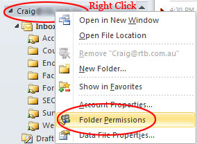 Outlook 2010 Mailbox Permissions