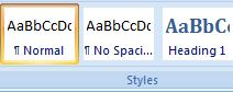 Styles in Microsoft Word